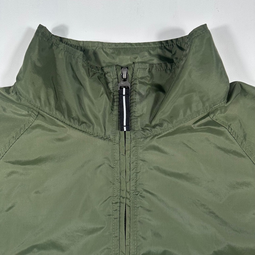 Nike Windbreaker Jacket Mens Large Vintage 90s Full Zip Vented Olive Green
